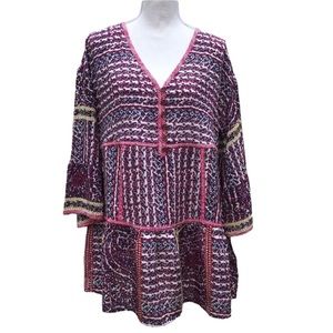 Maeve by Anthropologie Blouse 100% Silk Tiered NWT Women’s Size Medium